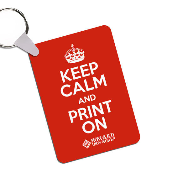 Keychain - Keep Calm - red - from Howard Iron Works Printing Museum