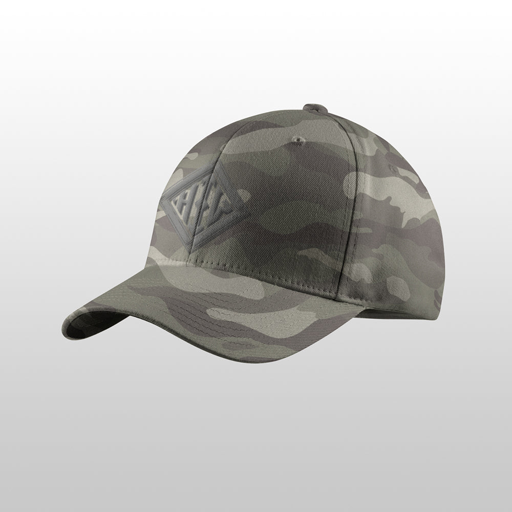 Howard Iron Works Printing Museum, Baseball Cap, Camo, Garment Washed, Vintage Look, Embroidered Logo