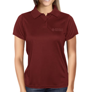 Ladies Polo Shirt, Short Sleeve, Maroon - from Howard Iron Works Printing Museum
