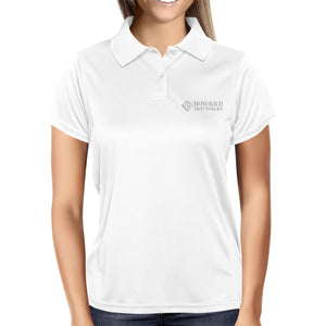 Ladies Polo Shirt, Short Sleeve, White - from Howard Iron Works Printing Museum