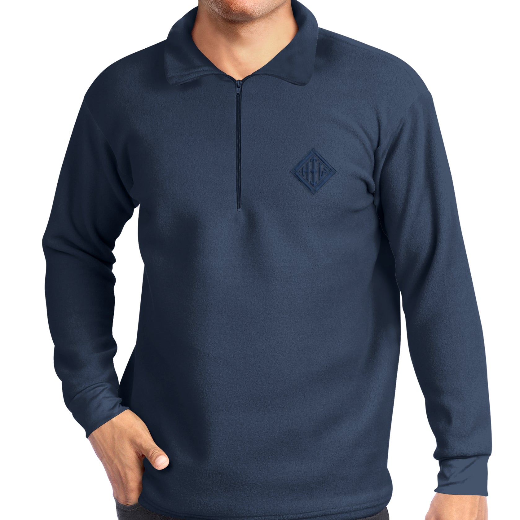 Pullover - Mens - Navy - from Howard Iron Works Printing Museum