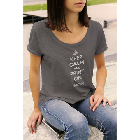 Ladies T-Shirt, Short Sleeve, Graphite - from Howard Iron Works Printing Museum