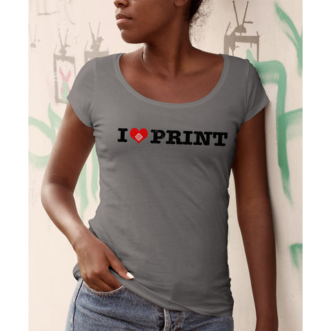 Ladies T-Shirt, Short Sleeve, Grey - from Howard Iron Works Printing Museum