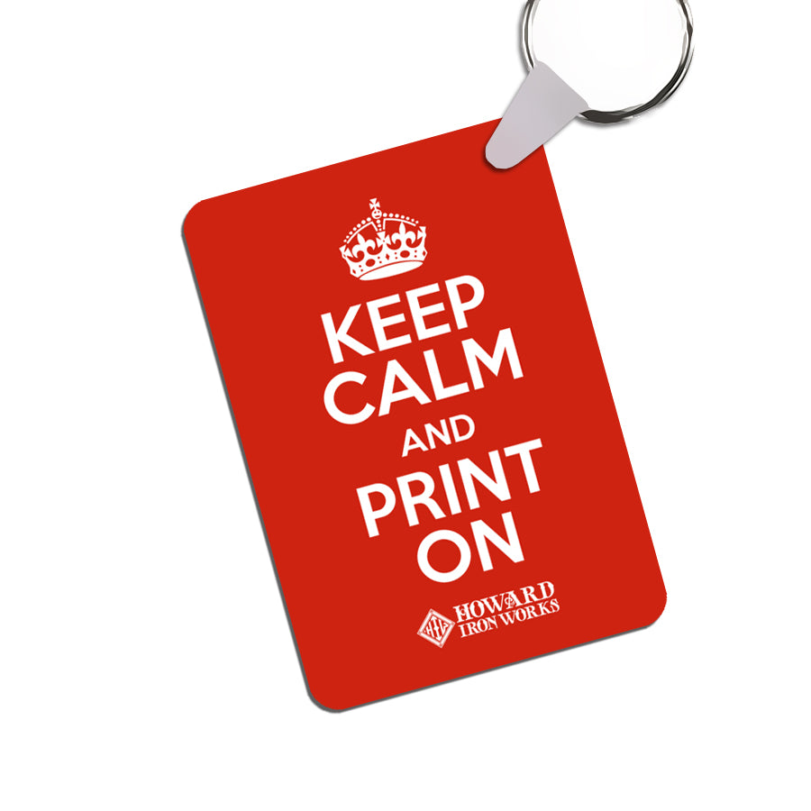 Keychain - Keep Calm - red - from Howard Iron Works Printing Museum