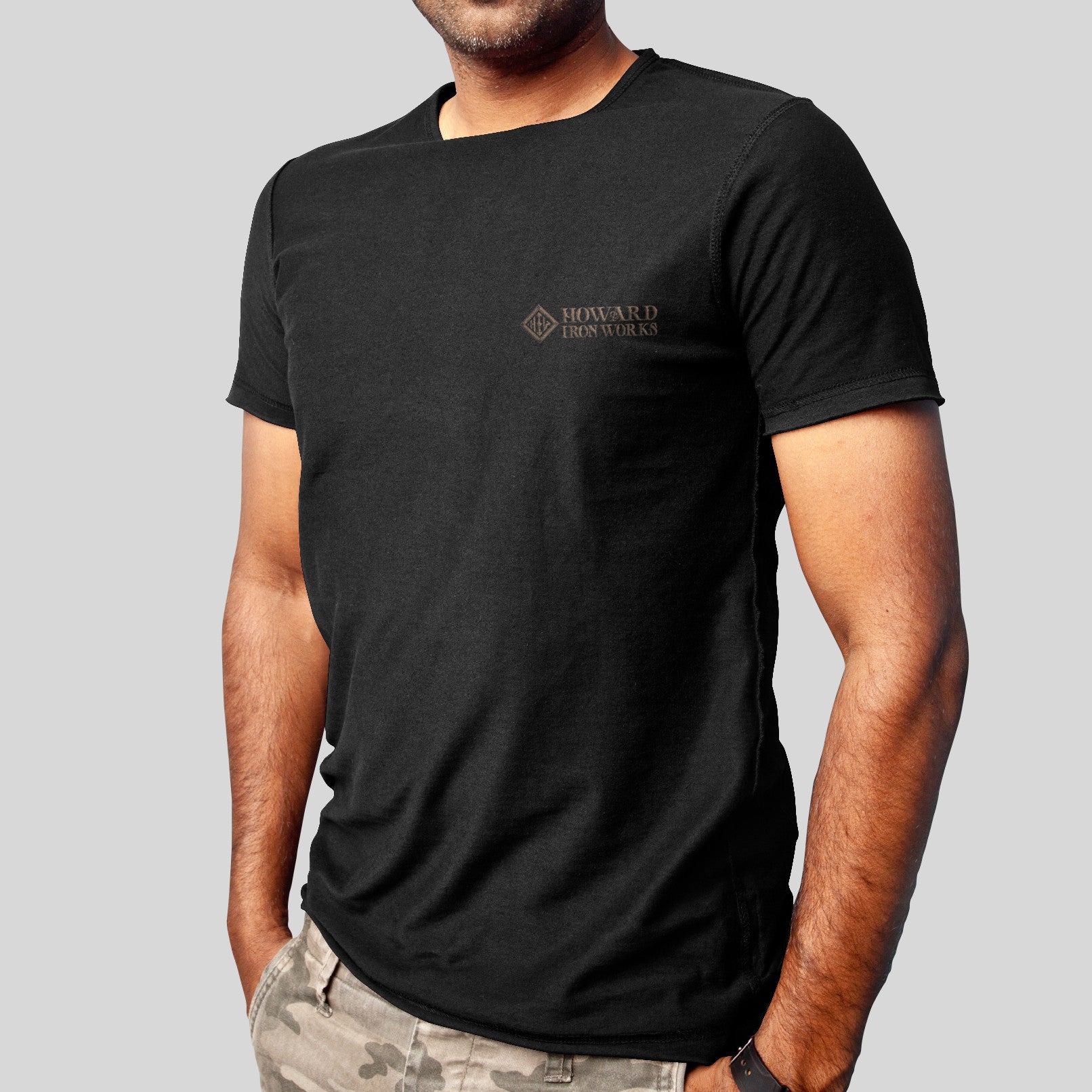 Men's T-Shirt, Short Sleeve, Black - from Howard Iron Works Printing Museum