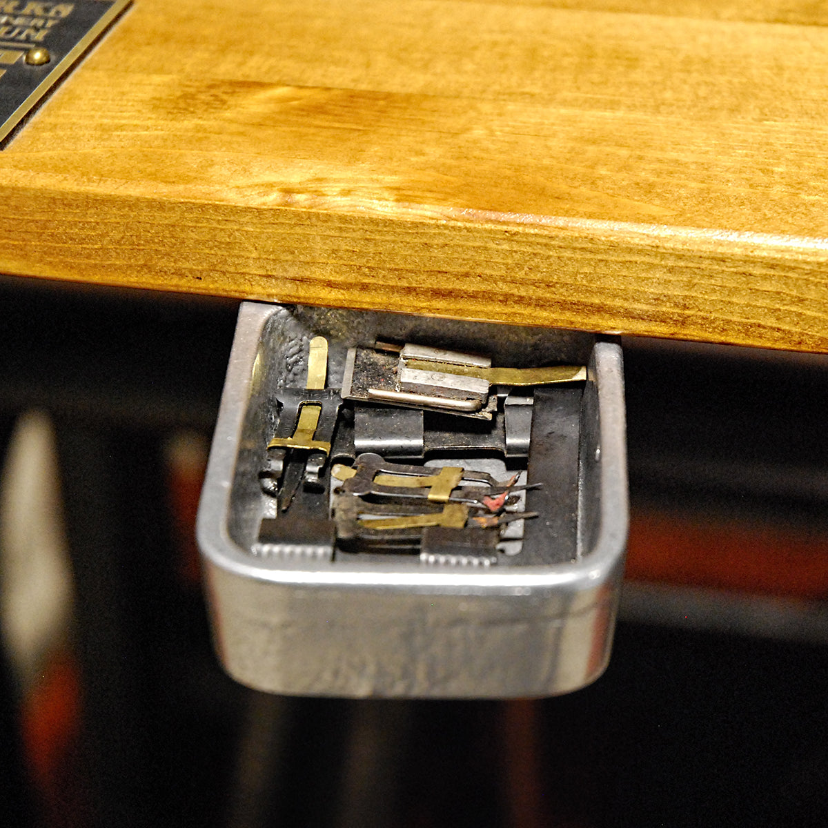 Gauge Pin Drawer for Platen Press - exclusively from Howard Iron Works Printing Museum